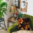 オンラインショップイエローリーフの可愛らしい小さな花 Cushion