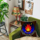 CRACKERの焚き火と夜空 Cushion
