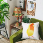 まめるりはことりのコザクラインコ　おすましルチノー【まめるりはことり】 クッション