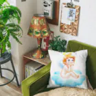  Pastel Design Art 天使のお部屋の夢見る子天使 Cushion