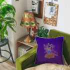 キャットＣのこうじょうけんがくのネオンキャットC（背景あり） Cushion