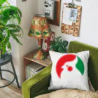 ヨロ吉のロゴ風オカメインコ Cushion