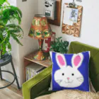 でおきしりぼ子の実験室のてがきうさぎ Cushion