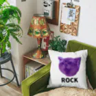 小鳥と映画館のロックなネコ Cushion