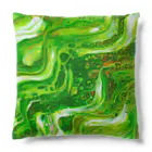 luontoiroのウェーブ　緑 Cushion