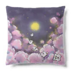 chocosshi shopのつらなりねこ　月夜と餅 Cushion