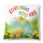 まるこ Maruko🍒💙音楽で世界をHappyに💕✨のインコ🦜タカちゃんHappy🌈 Cushion