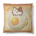 風の絵本の猫がねむるトースト Cushion