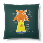 イラスト MONYAAT のたこさんwinなーとメンダコUFO　青緑 Cushion