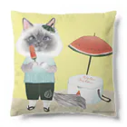 wokasinaiwoの夏猫10ズスイカ Cushion