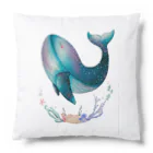 Designed by Ry0のDreaming whale  〜夢見るクジラ〜 Cushion