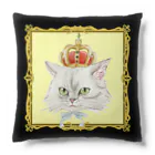 y.nyanmo やよにゃんもの長毛猫　クッション　イエロー✖️ブラック Cushion