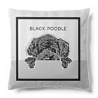 BLACK-POODLEのひょっこり ブラックトイプードル Cushion