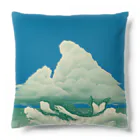 ari designの入道雲と歌川国芳の鯨（正方形） Cushion