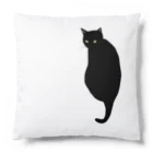 小鳥と映画館の振り向く黒猫 Cushion