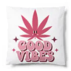 420 MUSIC FACTORYのGOOD VIVES グッドバイブス 大麻 マリファナ カナビス ヘンプ ガンジャ Cushion