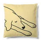 いぬとかの溶けてる犬のクッション（きいろ） Cushion