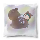 ゆるキャラくまの子NINOのクマの子NINO  くまさんと一緒 Cushion