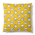 おむすび屋のねこいぬ総柄黄色 Cushion