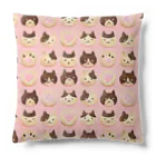 Ａｔｅｌｉｅｒ　Ｈｅｕｒｅｕｘのねこねこ♡クッキー　アイスボックスクッキー ピンク・顔あり Cushion