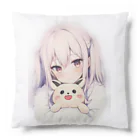 Shop.灯籠の『少女とぬいぐるみ』 Cushion