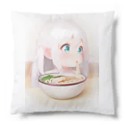 Shop.灯籠の『ラーメンを啜る少女』 クッション