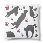 Drecome_Designのシンプルキャット 黒 Cushion