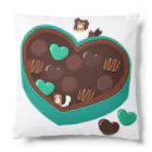 Kotetsu diary(SUZURI店)のシェルティ×チョコ(ミントカラー) Cushion