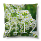 ς ua· Birthday flowerの1月12日 スイートアリッサム Cushion