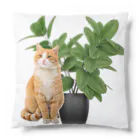 𝙈𝙊𝙈𝙊'𝙨 𝙎𝙝𝙤𝙥の植物とねこ Cushion