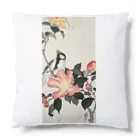 MUGEN ARTの小原古邨　椿に四十雀  Ohara Koson / Great tit on branch with pink flowers  Cushion