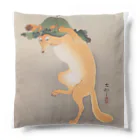 寿めでたや(ukiyoe)の日本画：浮世絵；踊る狐 Cushion