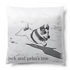 ジャックとペコの木のflying dog ペコ Cushion