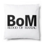 BoM＜Blood of Maniac＞ official STORE SUZURI店のBoM＜Blood of Maniac＞ BLACKLOGO クッション  クッション