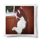 天光のねこ部屋の窓際のプリンちゃん Cushion