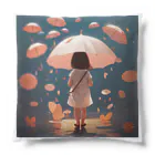 baby umbrellaの傘を持った女の子 Cushion