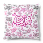 Realm of Ramblesの豚（ホットピンク） Cushion