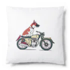 ごま塩のバイク犬 Cushion