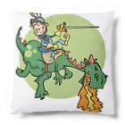 mumusのドラゴン騎士のイラストグッズ Cushion