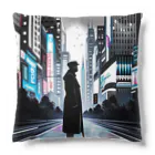  Neo Nature Threads（ネオ ネイチャー スレッズ）のモノクロ未来都市シルエットコート Cushion