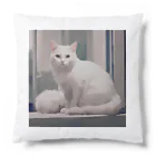 ANSの白猫 クッション