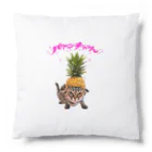 CATLESのCATLES パインキャット キジトラ猫とパイナップル Cushion