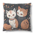 不思議なイラストのワンダーキャットイラストグッズ Cushion