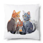 Mysterious animal shopのカップル猫 Cushion