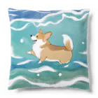 コーギーライフの海を泳ぐコーギー Cushion