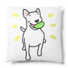 Cute mascot dogsのBull terrier with a ball クッション