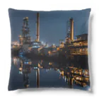 夜景ショップの夜景の綺麗な埠頭のグッズ Cushion