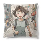 底辺の底辺好きな事を気ままに…。の走る元気な女の子 Cushion