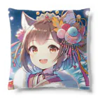 Happy Hub"（ハッピー・ハブ）の猫ギャル振り袖 Cushion