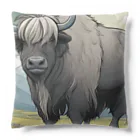 京都イラスト工房の動物シリーズ27：バッファロー  Cushion